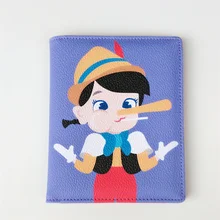 Милый Буратино для мальчиков из искусственной кожи, Обложка для паспорта, мужской кошелек для путешествий, кредитный держатель для карт, чехол для паспорта, Органайзер