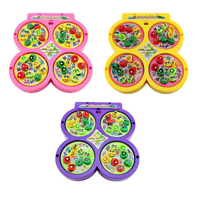 

Subcluster Fishing Game Electric Rotating Magnetic Magnet Fish Pond Game Kid Educational Toys Random Color