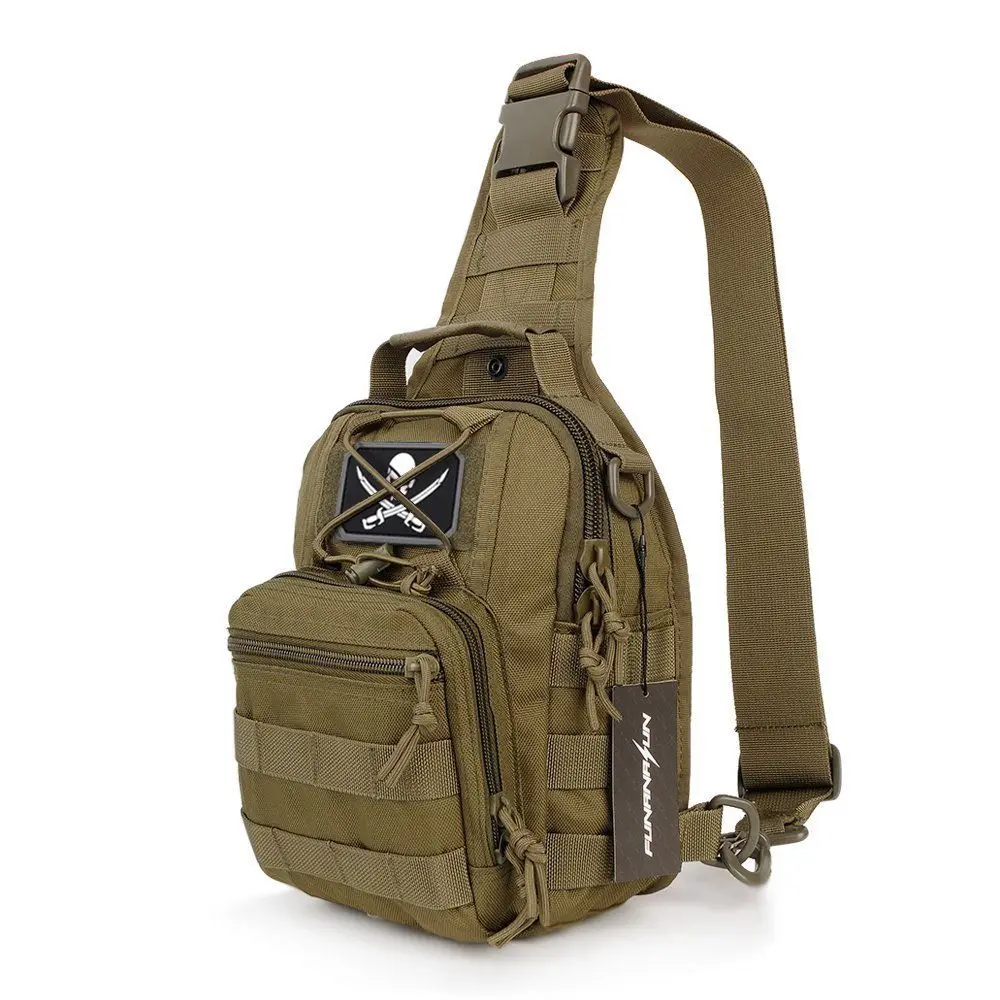 Тактический Molle Организатор EDC Боевая Низкопрофильная сумка охотничий военный Пейнтбольный подсумок открытый мужской наплечный рюкзак - Цвет: Tan