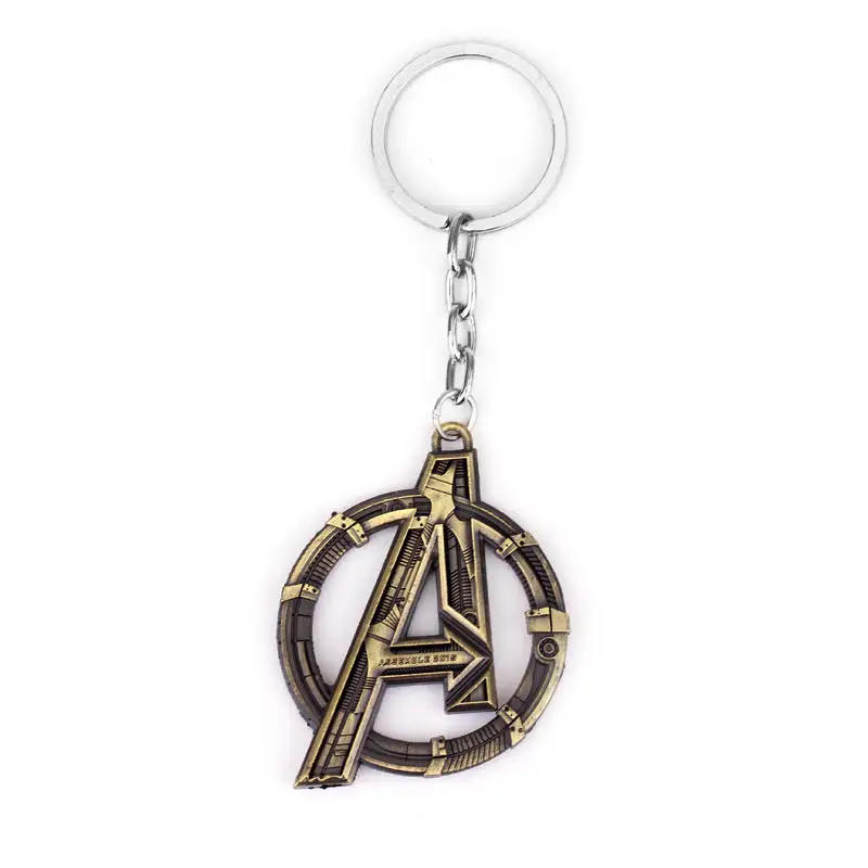 

Marvel Movie The Avengers A Letters Logo Alloy Car Key Chains Holder Best Friend Graduation Chirstmas Day Gift Jewelry