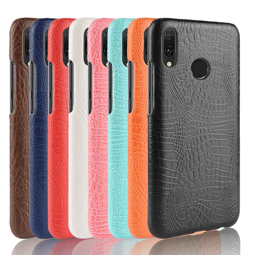 

PU Leather Pattern Phone Case for Huawei Y 3 5 6 7 8 9 Case Crocodile Skin Hard Back Cover For Y9 2019 Y6 2018 Y5 2017 Y7 2019