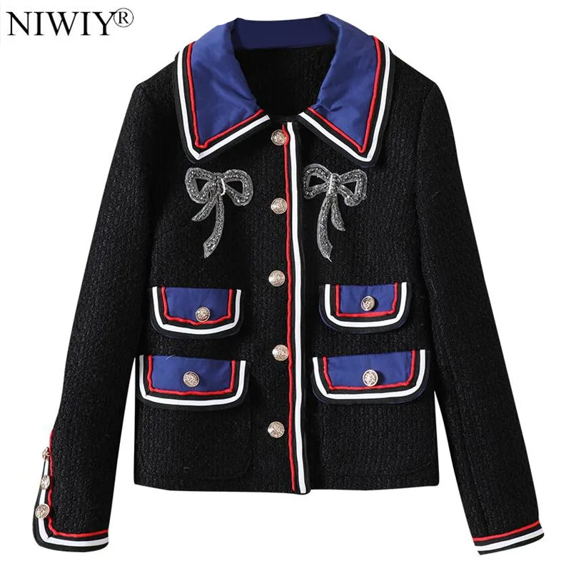 

NIWIY Brand British Style Winter Jacket Abrigos Mujer Invierno 2020 Thick Long Sleeve Women Coat Manteau Femme Hiver N9119