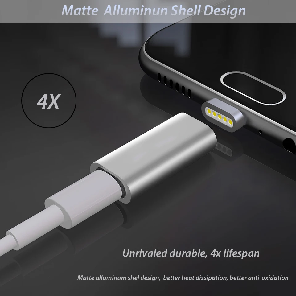 Магнитный адаптер Micro USB к Type C конвертер для Samsung Galaxy Note 8 A5/A7/A3 2017 S9/Plus зарядный