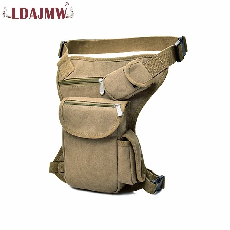 

LDAJMW Cycling Canvas Waist And Leg Kit Outdoor Tactics Multi - Functional Leg Bag Man Leisure Sports Fanny Pack Pockets Purse