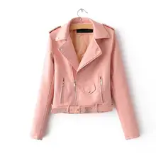 Весна и осень новая тонкая короткая куртка из искусственной кожи мотоциклетная кожаная куртка с длинными рукавами на молнии