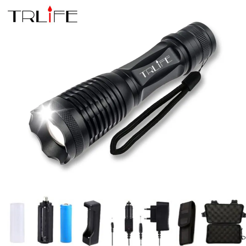 

LED T6/L2/V6 Flashlight 15000 Lumens Torch Zoom Tactical Flashlight Camping Flash Light 5Mode Lamp For 3xAAA or 1x18650