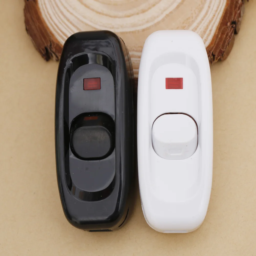 

1Pcs Useful Table Lamp 10A AC 110 250V Desk Light On/Off Indicator Cord Switch Inline LED Dropshipping