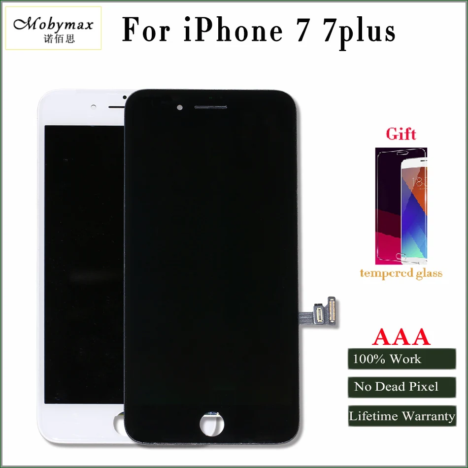 Mobymax Factory Promotion LCD Touch Screen For IPhone 7 7p Display Digitizer Assembly Replacement 100 No