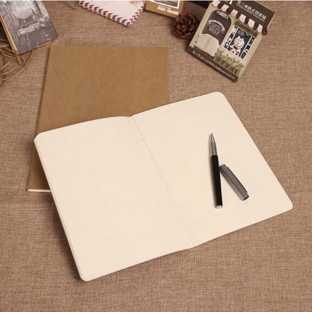 Standard Pocket Kraft Paper Notebook Blank Notepad Diary Journal