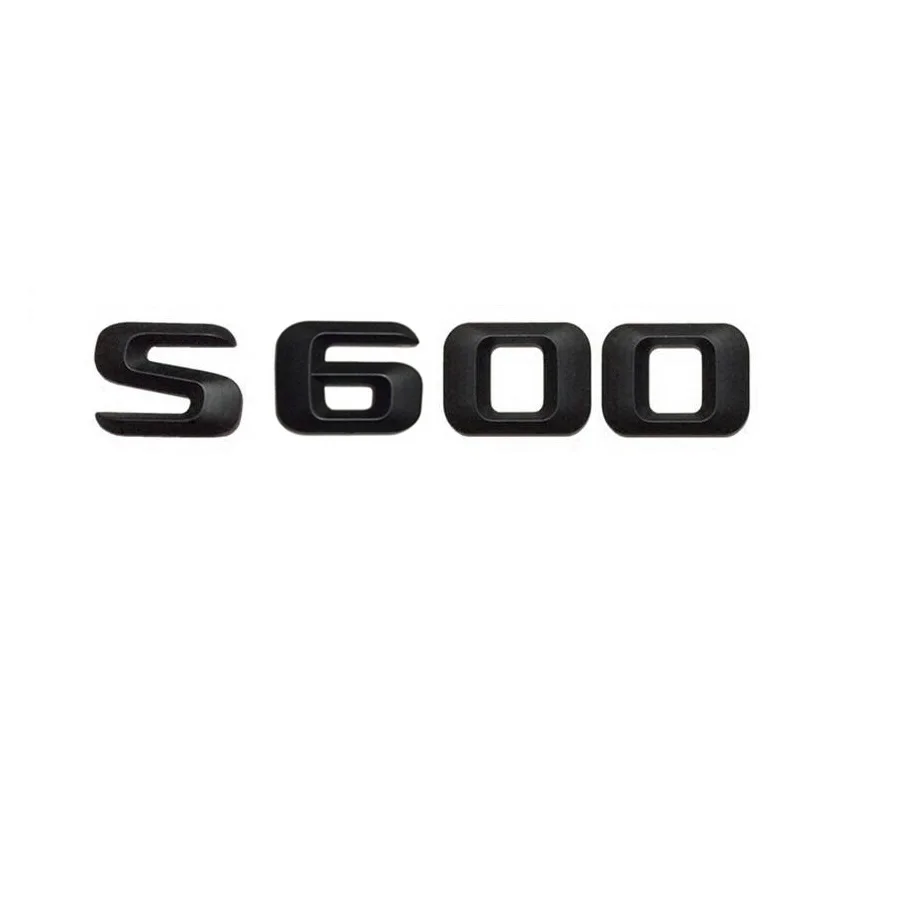 Матовый черный "s 600" багажник автомобиля сзади букв слова эмблемы письмо наклейка Стикеры для Mercedes Benz S класс S600