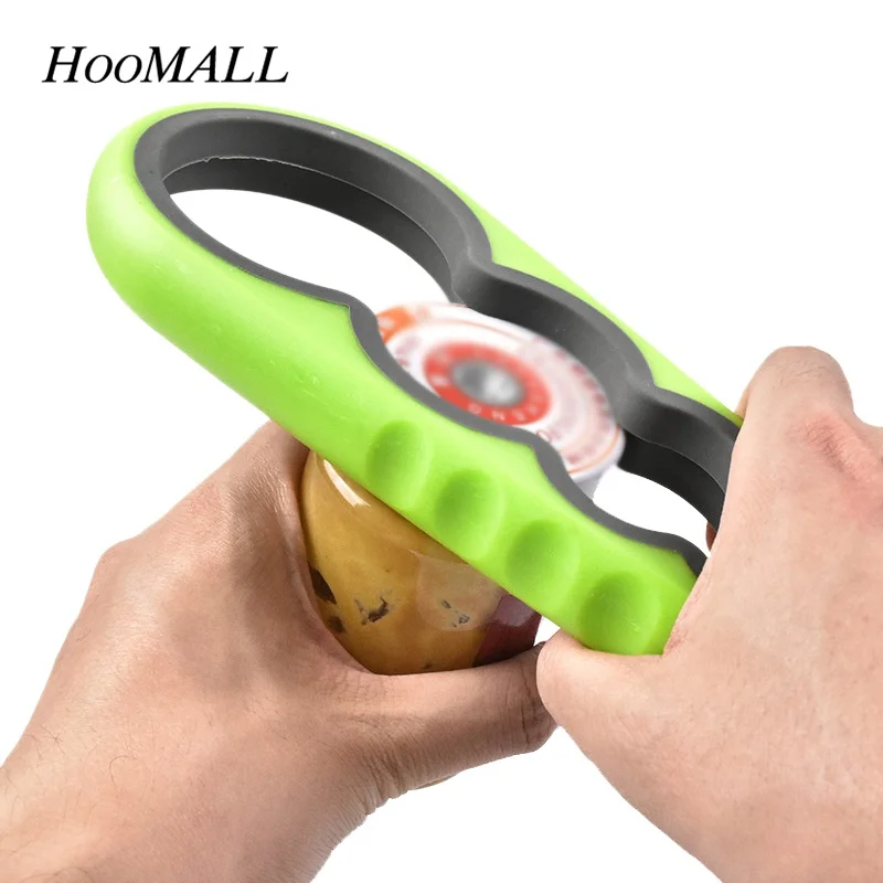 

Hoomall 1Pc Lid Screw Jam Bottle Opener Kitchen Suppliles 4 In 1 Can Opener Manual Non-slip Twist Cap Bottle Launcher Opener