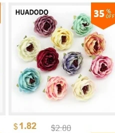 HUADODO, 10 шт., 5 см, гвоздика, цветочные головки, шелковые искусственные цветы для дома, свадебные украшения, сделай сам, рождественские искусственные цветы