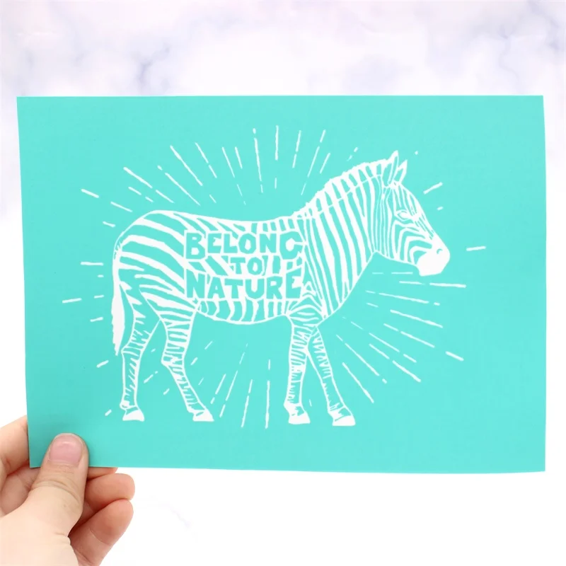 

KSCRAFT Zebra Self-Adhesive Silk Screen Printing Mesh Transfers for DIY T-shirt Pillow Fabric Painting Paper Home Decoration