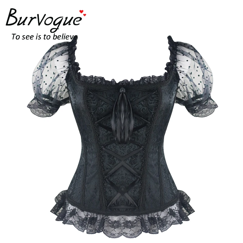 Burvogue 2018 утягивающий корсет для талии под грудь стимпанк Корсеты тренерский топы