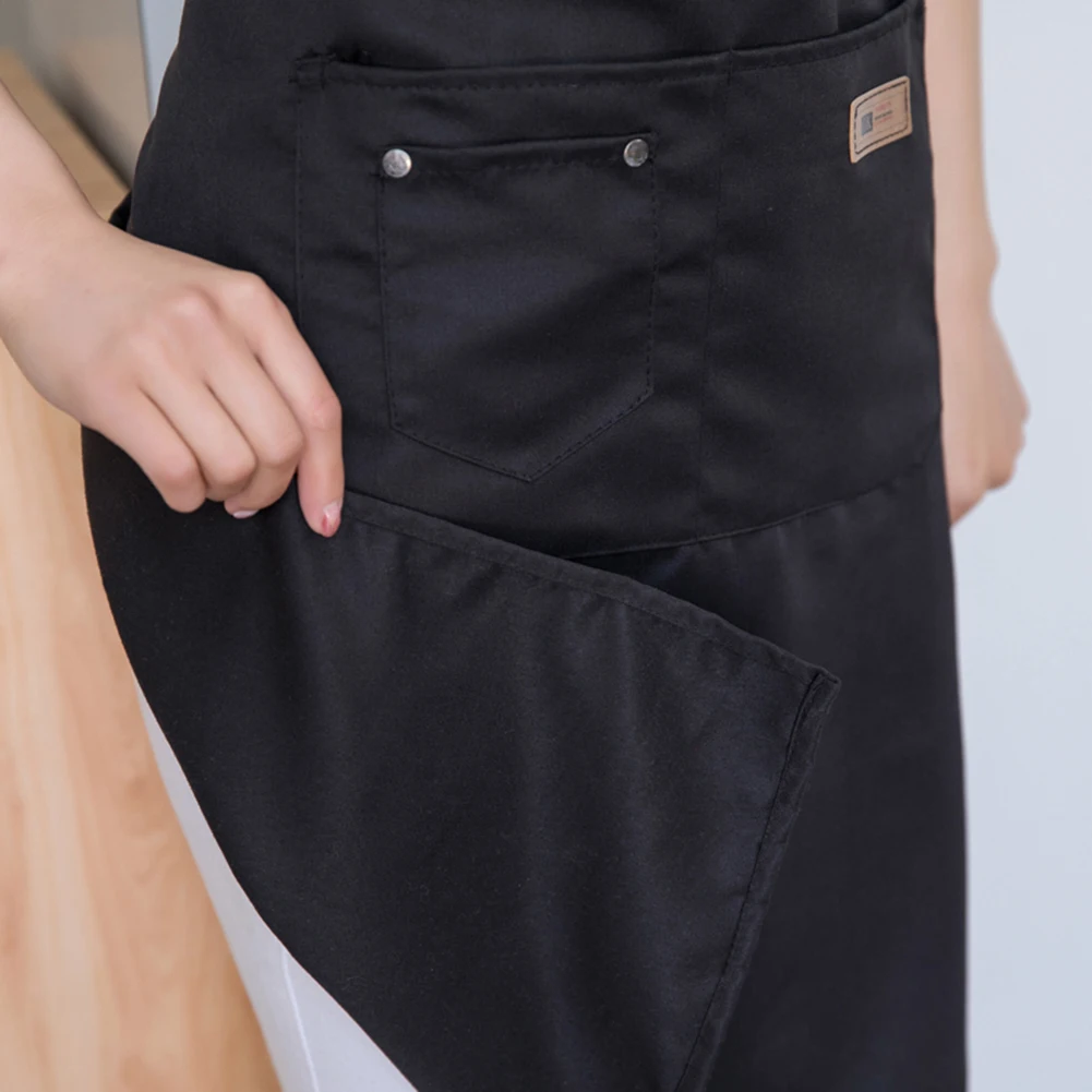Baumwolle Denim Leinwand Taschen Backen Köche Küche Kochen Schürze Backen Köche Onesies abdeckung kleidung Küche mom kochen mantel Heißer