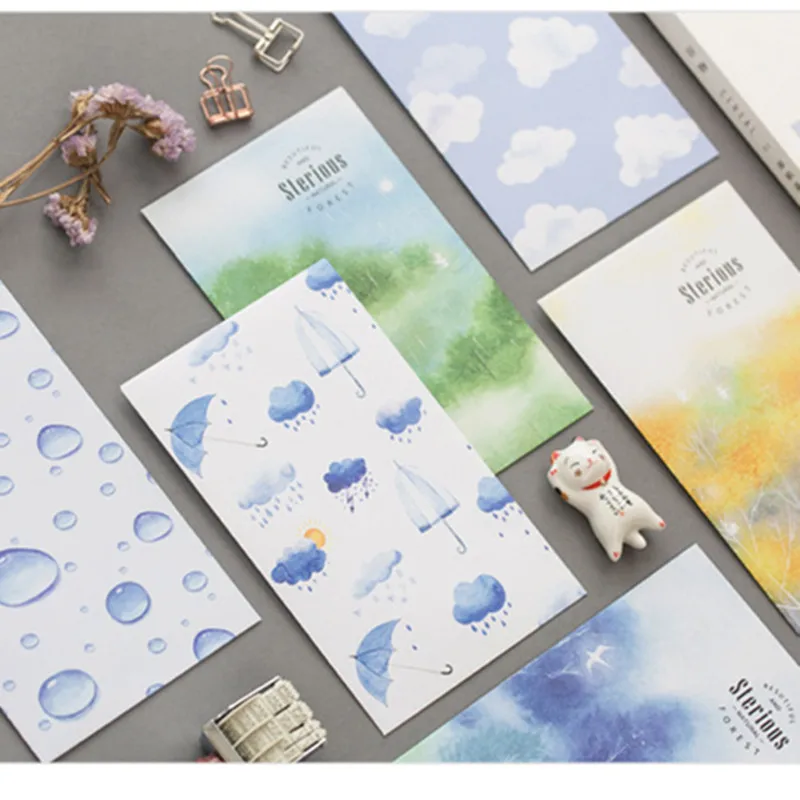 

New 1 lot = 5pcs sky forest Stationery paper envelope