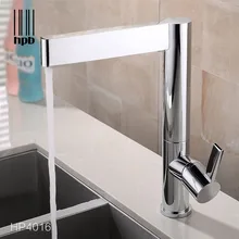 HPB Brass Kitchen Faucet Bathroom Sink Basin Mixer Tap Deck Mounted Single Hole Hot and Cold Water Swivel Spout Chrome HP4016 luxury brushed nickel swivel spout kitchen faucet vanity sink mixer tap deck mounted hot and cold mixer tap