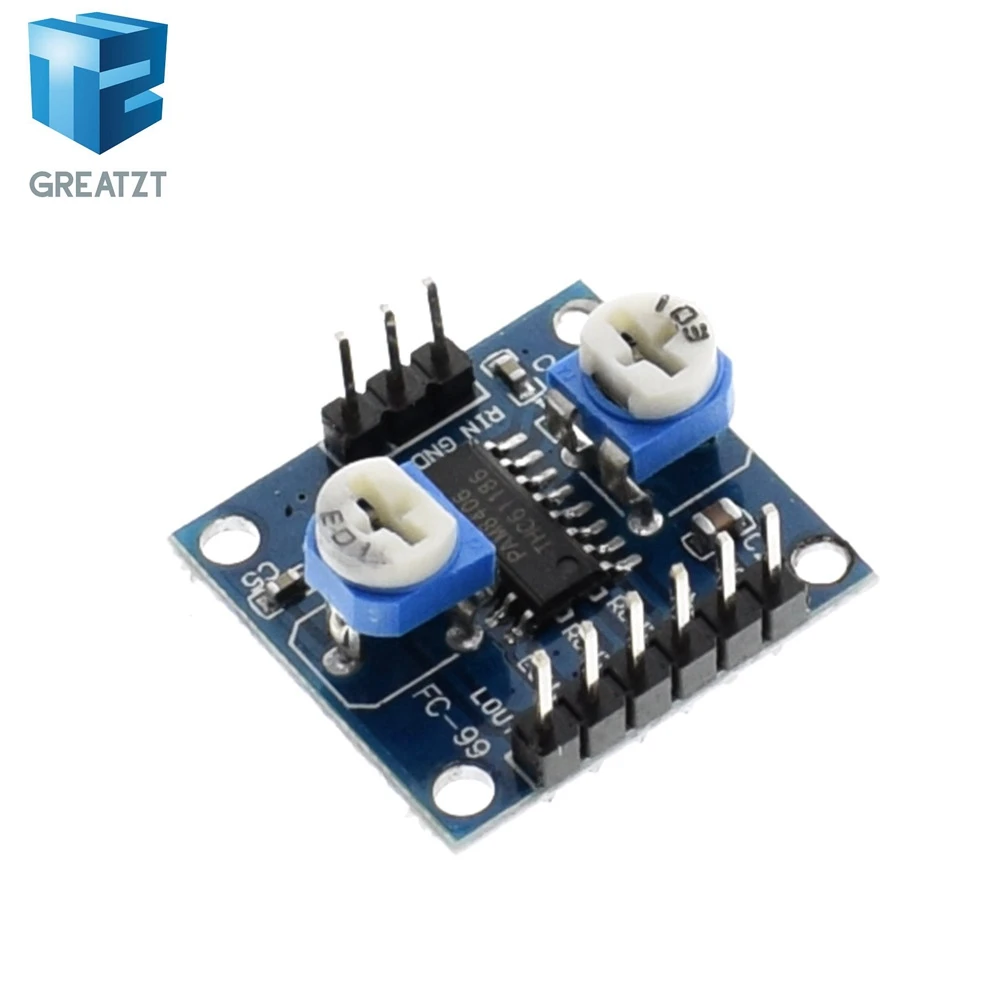 

GREATZT PAM8406 Digital Amplifier Board With Volume Potentiometer 5Wx2 Stereo M70