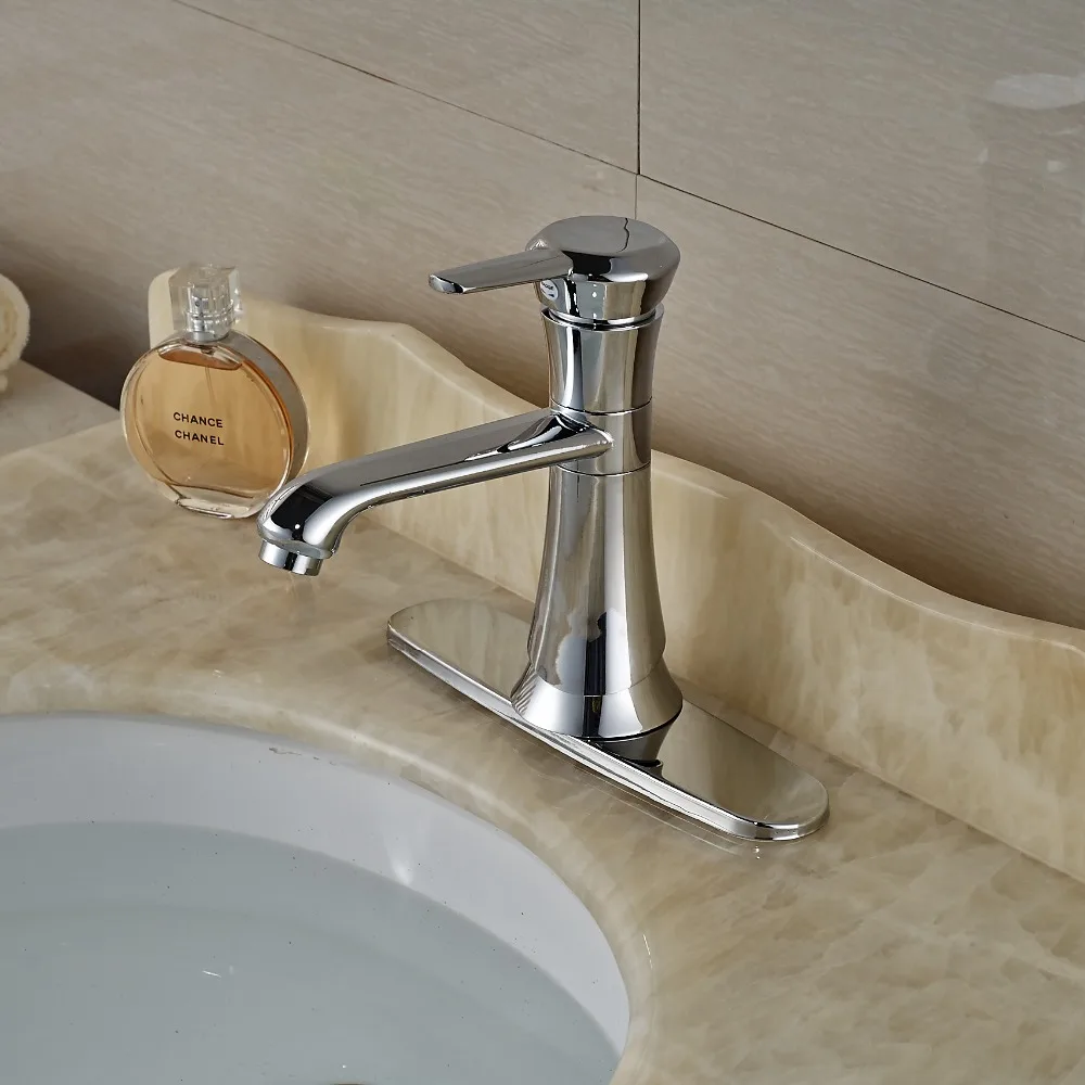 Deck Mount Hot Cold Bathroom Vessel Sink Faucet Basin Sink Mixer Tap