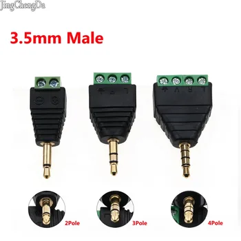 

JCD Video AV Balun 2/3/4 Pole Stereo Male to AV Screw Terminal Stereo Jack 3.5 mm male Terminal Block Plug connector