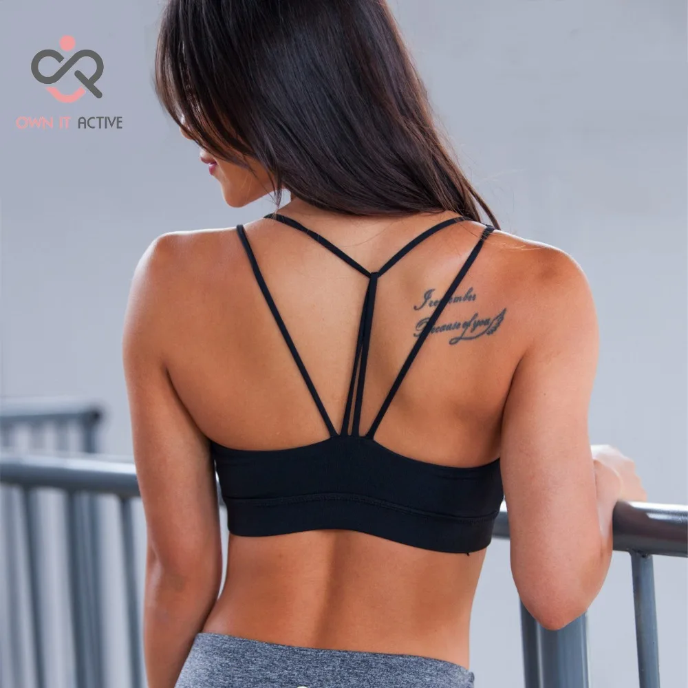 Women Sports Bra Yoga Shirt with Padding Push Up Dry Quick Tank Tops For Running Fitness Gym Bras P155