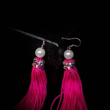 Новое поступление аксессуары для латинских танцев бусины кисточкой серьги для танцев женские латинские серьги DXSP2014030