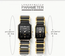 Luxury Brand Longbo waterproof business Fashion Quartz Ceramic Square watch Dress Casual Wristwatches Man Woman Lovers