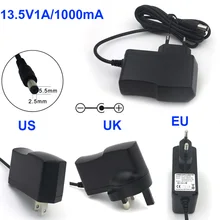 AC 100-240V to DC 13.5V 1A/1000mA Air purifier Charger Switching Power Supply Adapter US/EU/UK Plug with 1.5m Cable DC 5.5*2.5mm eu us plug 100 240v dc 15v 5a home wall power supply ac charger adapter cable for nintendo wii game console host