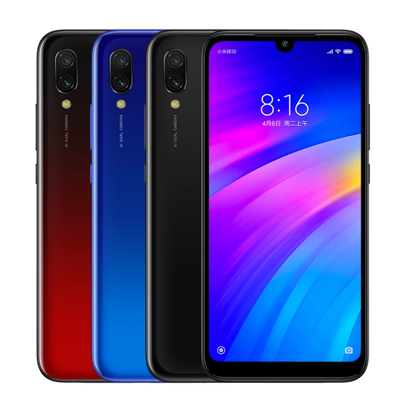 В наличии глобальная версия Xiaomi Redmi 7 3 ГБ + 32 Восьмиядерный процессор Snapdragon 632 4000