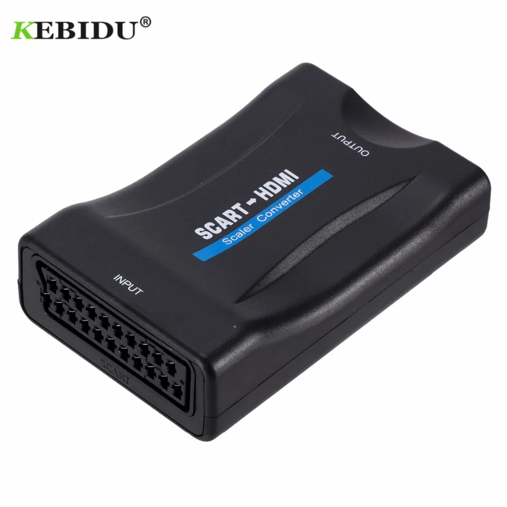 KEBIDU 1080P Scart в HDMI конвертер аудио видео адаптер HDMI в SCART для HD tv Sky Box STB для смартфона HD tv DVD новейший