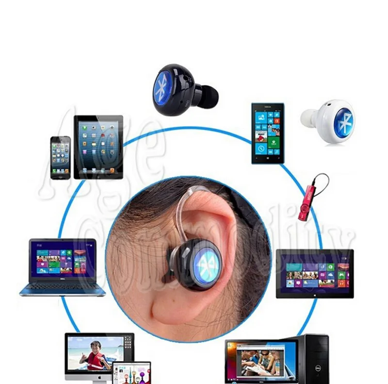 

Mini Bluetooth Stereo Music one side ear hook Headset In-ear Wireless Earphone microphone Hands free call for all smart phones