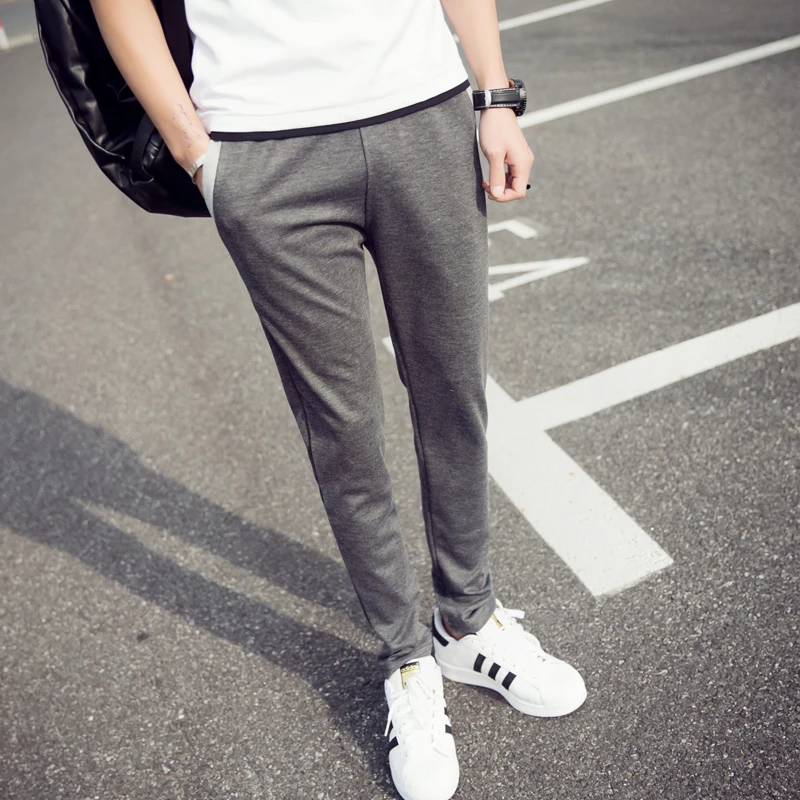 Новое поступление весна лето брюки Мужская брендовая одежда повседневные мужские брюки наивысшего качества Модные мужские тренировочные брюки Размер M-5XL - Цвет: Темно-серый