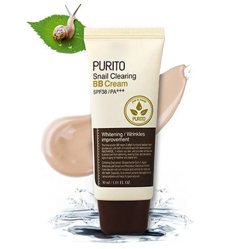 Очищающий BB крем PURITO Snail #21 #23 #27 макияж для лица отбеливающий консилер основа