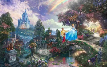 

Princess And Prince Bridge Castle River photo backdrop Vinyl cloth High quality Computer printed birthday Background