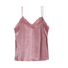 Модный женский жилет с v-образным вырезом без рукавов, кружевной топ