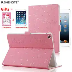 Вырезать мультфильм чехол для iPad 2/3/4 5 6 Air 1 2 hello kitty Магнитная подставка Smart Cover для нового iPad 9,7 2017 2018 мини 1 2 3 4 Чехол