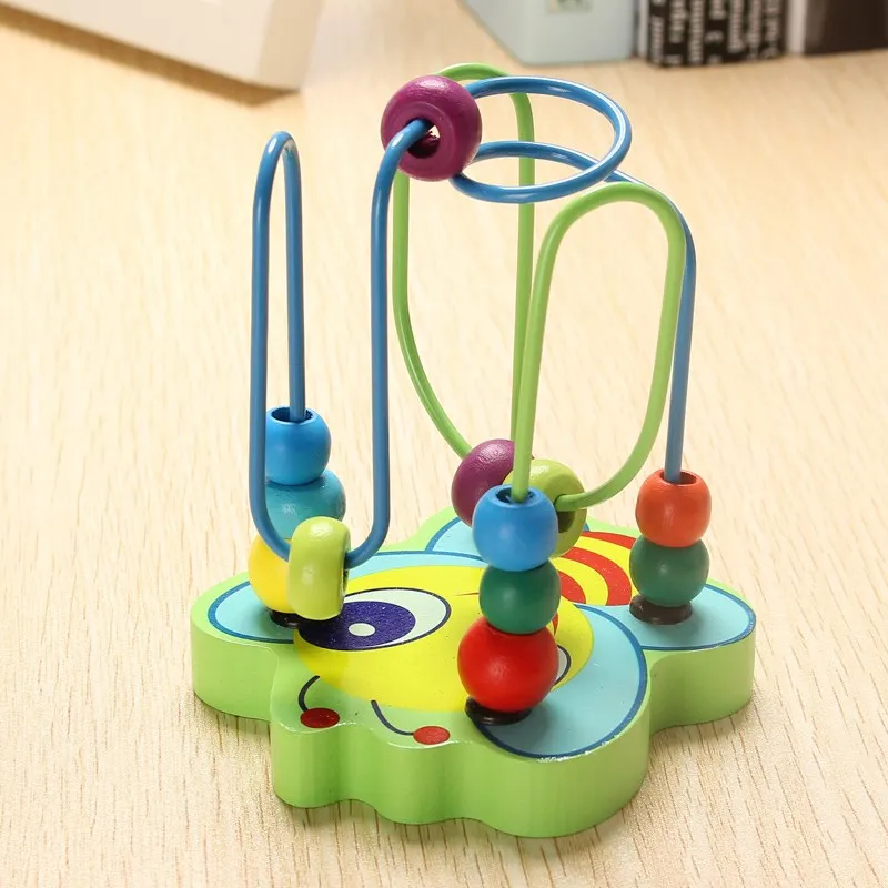 JIMITU деревянный круглый бусины игрушки красочные мини вокруг раннего обучающие игрушки для детей играть в игры для детей Детские