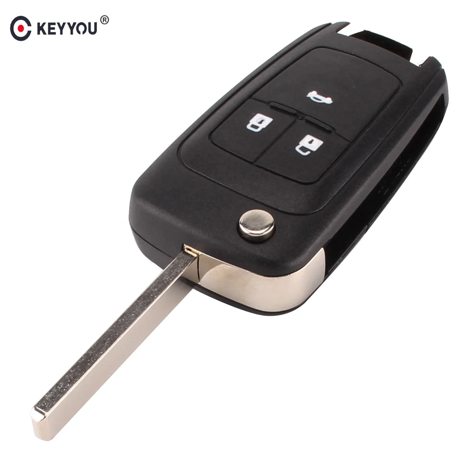 KEYYOU 20x откидной Складной Дистанционный Автомобильный ключ оболочка брелок для Chevrolet Cruze 2 3 4 5 Кнопка HU100 лезвие