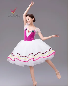 

ladies purple flowers veil princess ballet leotard princess tutu dress fairy tale dress for party/festival stage performance