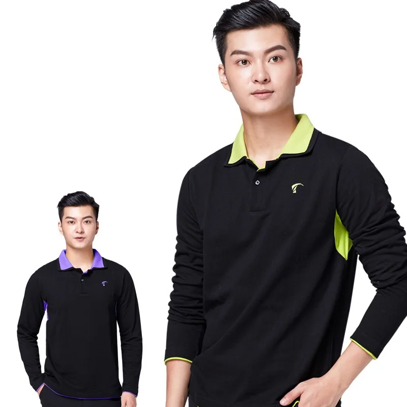 Мужские рубашки для гольфа с длинным рукавом, дышащие топы, футболки, мужская одежда для гольфа, Мужская одежда для тенниса, тренировочная одежда, спортивная одежда D0666