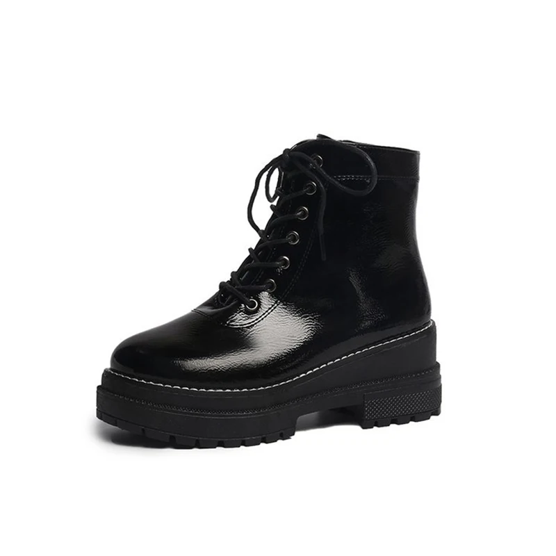 

2018 New Ankle Women's Boots Spring Cool Martin Rain Shoes Woman Outdoor Western High Heels Female Platform Boot