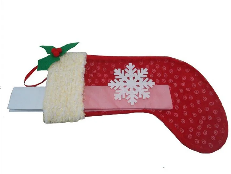 Горячая Распродажа 33x20 см рождественские носки со снежинками рождественские носки для украшения подарочных упаковок елки орнамент рождественские принадлежности