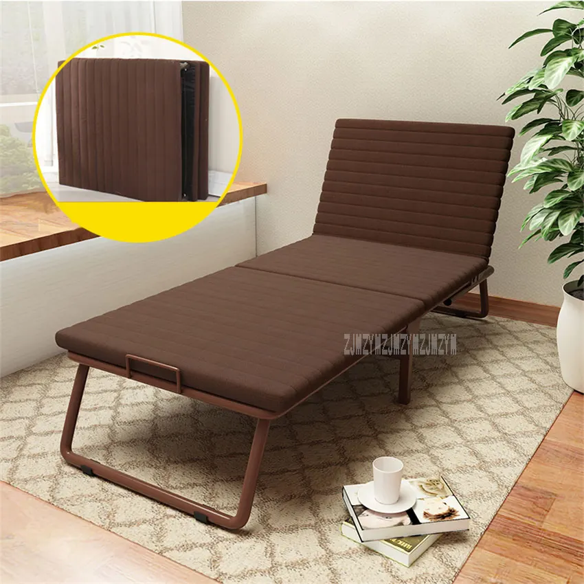 buy Folding Bed With Mattress Bedroom Furniture Simple Bed Office Nap Lunch Beach Chair Lounge 6 Gear Adjustment Camp Bed Cot