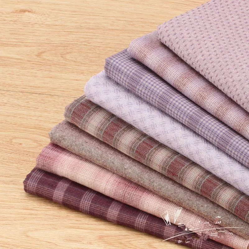 

50*140cm Grid Thick Soft Basic Patchwork Japanese Yarn Dyed Cotton Fabric for Sewing Quilt Bag Fabrics Tissu Purse Cloth