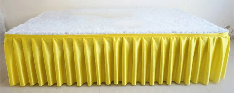 Ice silk chiffon Wedding Table Skirt Party Banquet Stage Table Skirt for Cloth Decoration Multicolor