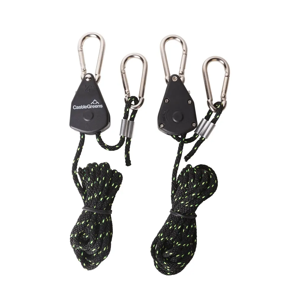 

1pair 1/8 inch Adjustable Heavy Duty Rope Ratchet Hanger Reinforced Metal Internal Gears Garden Hooks Tools 68kg/150lbs Capacity