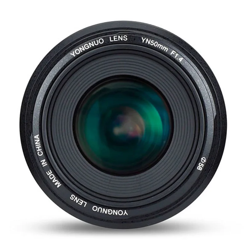 YONGNUO YN50mm F1.4 яркая Большая диафрагма AF MF Автофокус 50 мм стандартный основной