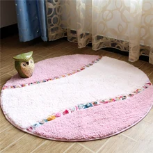 90 см круглые ковры для гостиной, пасторальный коврик для спальни, домашний коврик для прихожей, компьютерный стул, коврики и коврики для ванной