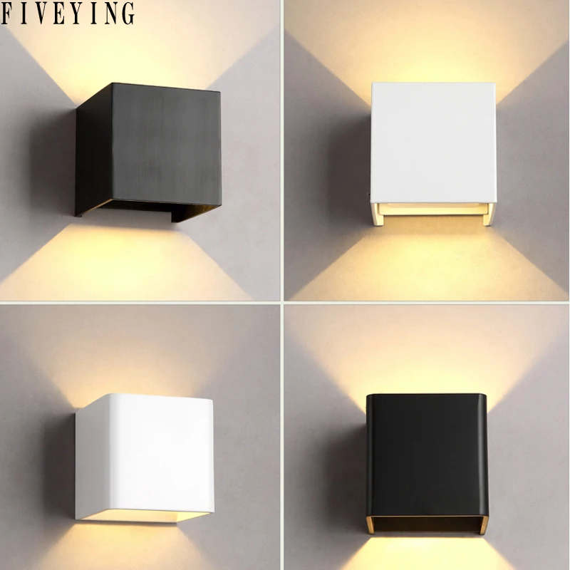 2W Flush Mounted Wall Fitting White ZEYUN LED Wall Light for Indoor and Outdoor 