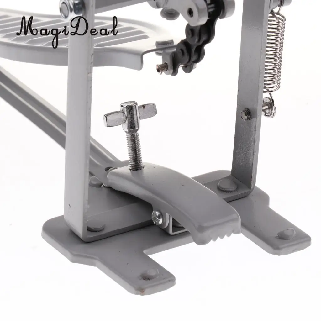 Aluminium Alloy Single Spring Bass Drum Pedal Adjustable Stroke with Drum Wool Beater For Percussion Replacement Accessories